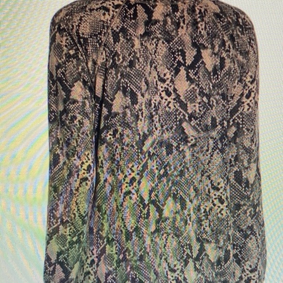 SALE Philosophy snake pattern LS turtleneck top - Picture 4 of 5